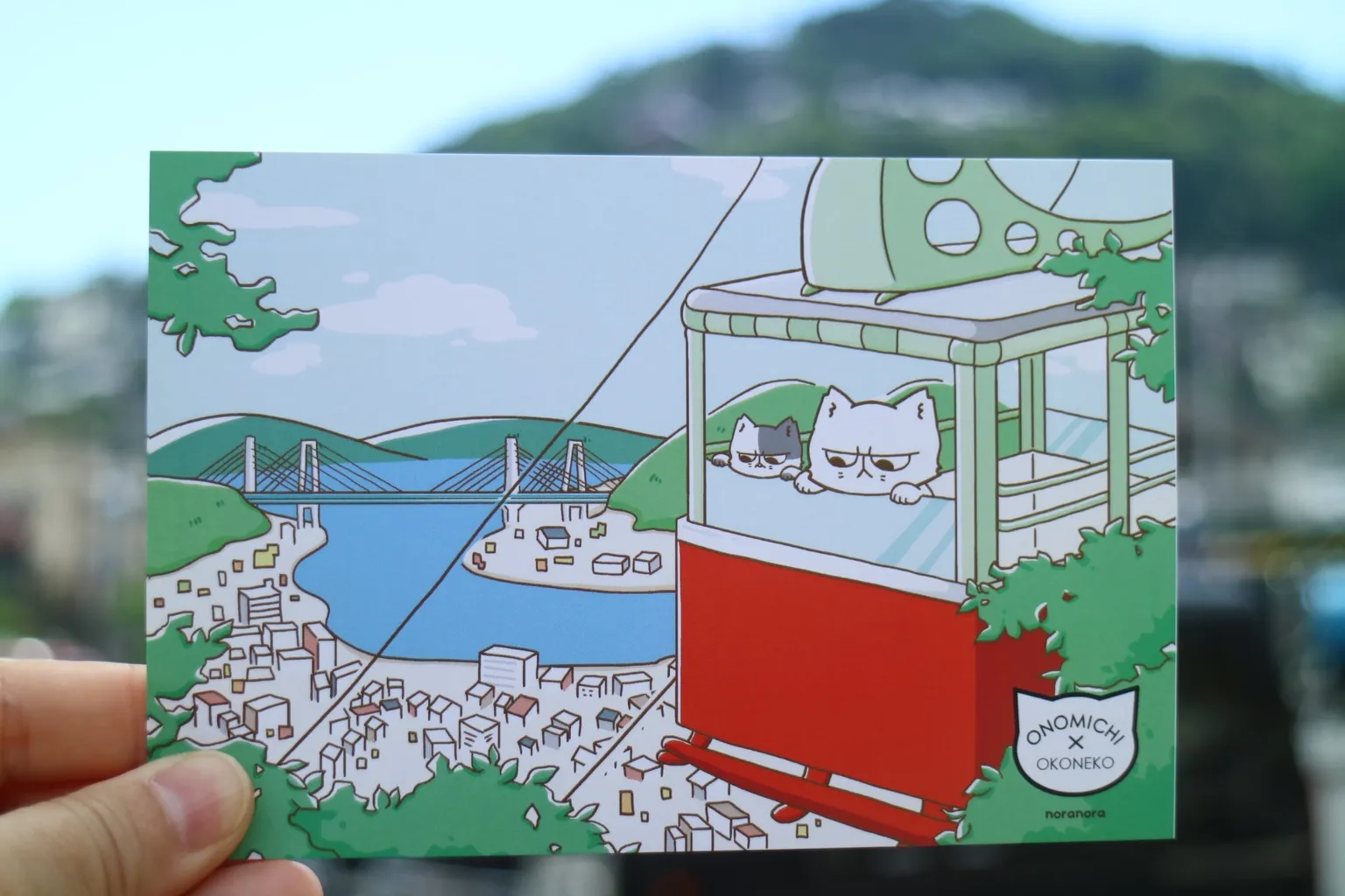 OKONEKO尾道3景ポストカード📮